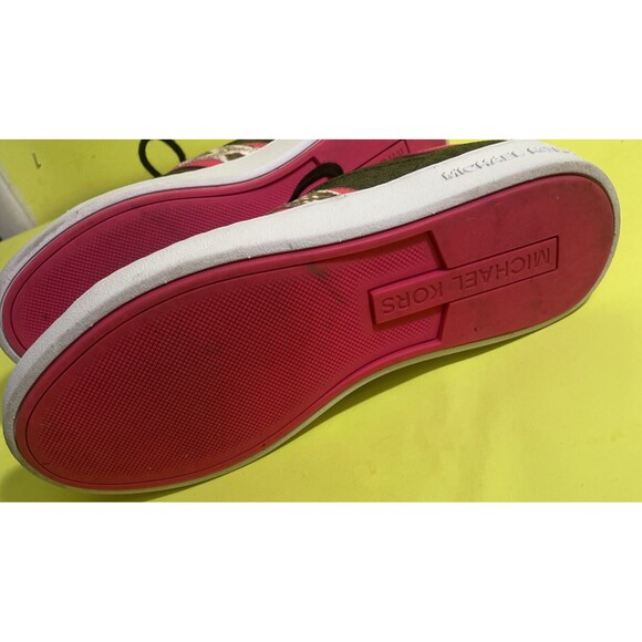 MICHAEL Michael Kors KEATON Mini MK Logo Side-Striped Sneakers Shoes 6M - Picture 5 of 5